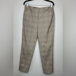 Brooks Brothers‎ Beige Plaid Pant Trousers Women's Size 8